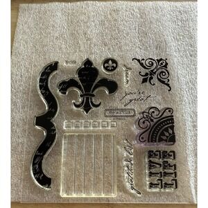 Close To My Heart CTMH My‎ Acrylix Clear Stamp Set Frames Tags Borders Theme